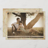 Faire-part de mariage rustique, photo (Devant / Derrière)