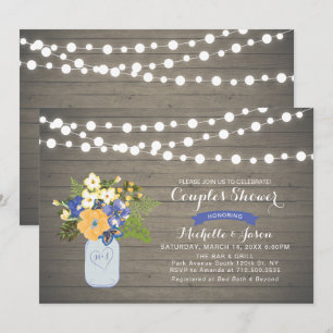 Faire-part de mariage rustique pour couples dans u