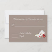 Faire-part de mariage rustique RSVP de Noël (Dos)