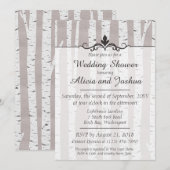 Faire-Part de Mariage Rustique sous les Bouleaux (Devant / Derrière)