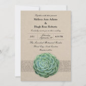 Faire-part de mariage rustique Succulent (Devant)