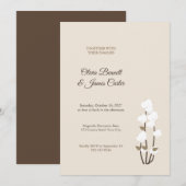 Faire-part de mariage rustique sur le thème du cot (Devant / Derrière)