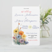 Faire-part de mariage rustique sur le thème du jar (Debout devant)