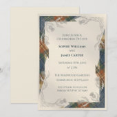 Faire-part de mariage Rustique Tartan Thistle (Devant / Derrière)