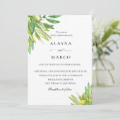 Faire-part de mariage rustique toscan (Debout devant)