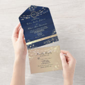 Faire-part de mariage rustique tout-en-un couleur (Déchirure)