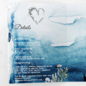 Faire-part de mariage Rustique Tri-Fold Océan (Intérieur en premier)
