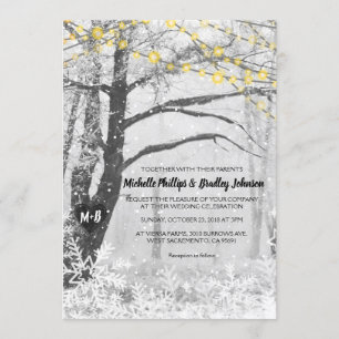 Faire-part de mariage rustique unique de lumière