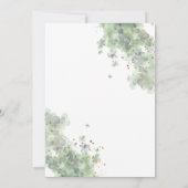 Faire-part de mariage rustique vert et or (Dos)