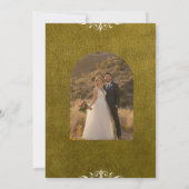 Faire-part de mariage rustique vert mexicain (Dos)