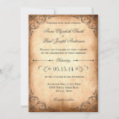 Faire-part de mariage rustique vintage (Devant)