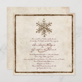 Faire-part de mariage rustique Vintage (Devant / Derrière)