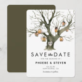 Faire-Part de Mariage Rustique Vintage Chêne Arbre (Devant / Derrière)