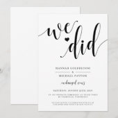 Faire-Part de Mariage Rustique We Did (Devant / Derrière)