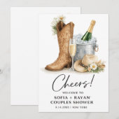 Faire-part de mariage rustique western (Devant / Derrière)