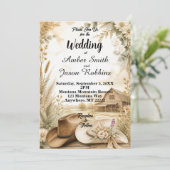 Faire-part de mariage rustique western Barn (Debout devant)