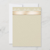 Faire-part de mariage S3 Gold Stripes du ruban ivo (Dos)