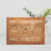 Faire-part de mariage Safari Africain Rhino (Debout devant)