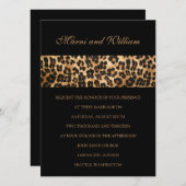 Faire-part de mariage Safari noir (Devant / Derrière)