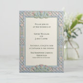 Faire-part de mariage Sage Celtic Thistle (Debout devant)