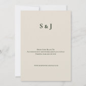 Faire-part de mariage Sage Celtic Thistle (Dos)