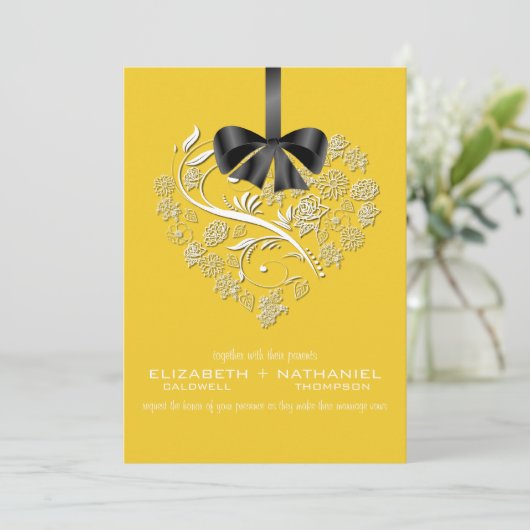 Faire-part de mariage sans respiration - soleil (Debout devant)