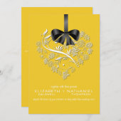 Faire-part de mariage sans respiration - soleil (Devant / Derrière)