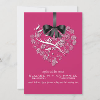 Faire-part de mariage sans souffle - rose pastel