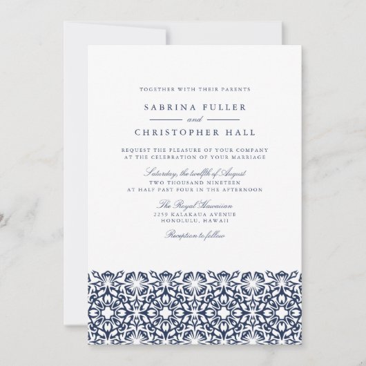 Faire-part de mariage Santorin | Marine (Devant)