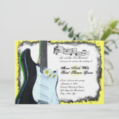 Faire-part de mariage sauvage de musique de chaux (Debout devant)