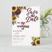 Faire-part de mariage "Save the Date" avec Tournes (Debout devant)