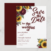 Faire-part de mariage "Save the Date" avec Tournes (Devant / Derrière)