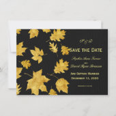 Faire-part de mariage SAVE THE DATE | Cuir de feui (Devant)