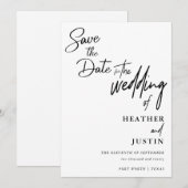 Faire-Part de Mariage "Save The Date" Édition Mode (Devant / Derrière)