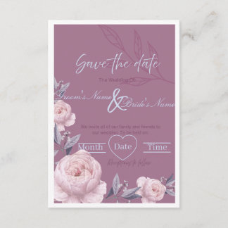 Faire-part de mariage "Save the Date" floral éléga