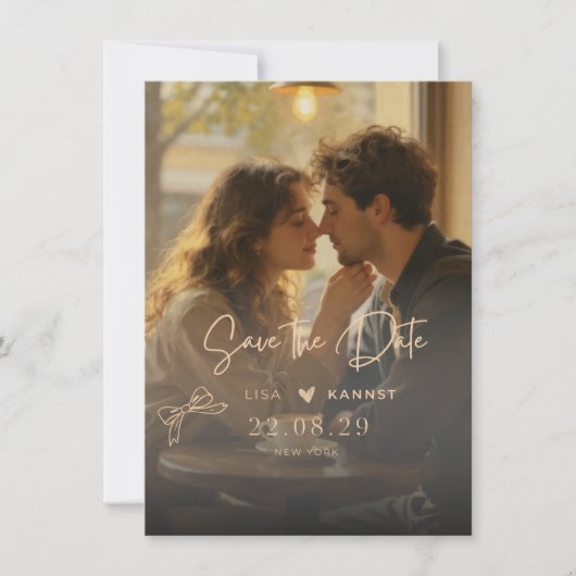 Faire-part de mariage "Save The Date" | Romantique (Devant)
