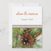 Faire-part de mariage - Scène À feuillage persista (Dos)