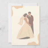 Faire-part de mariage scrapbook simple beige (Dos)
