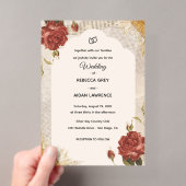 Faire-part de mariage Scrapbook Vintage Fleurs pre (In situ (ordinateur de poche))