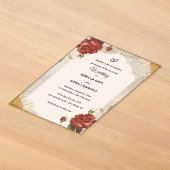 Faire-part de mariage Scrapbook Vintage Fleurs pre (Poser)