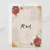 Faire-Part de Mariage Scrapbook Vintage Fleurs Pre (Dos)
