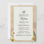 Faire-Part de Mariage Scrapbook Vintage Fleurs Pre (Devant)