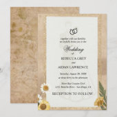 Faire-Part de Mariage Scrapbook Vintage Fleurs Pre (Devant / Derrière)