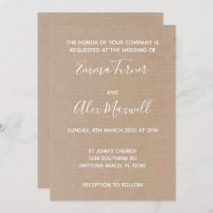 faire-part de mariage   Script papier artisanal