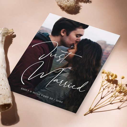 Faire-Part de Mariage Script Photo