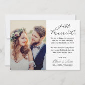 Faire-Part de Mariage Script Photo Wedding (Devant)
