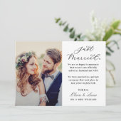 Faire-Part de Mariage Script Photo Wedding (Debout devant)