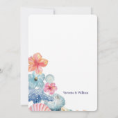 🌊 Faire-part de mariage Seashell Dreams 🌊 (Dos)