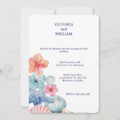 🌊 Faire-part de mariage Seashell Dreams 🌊 (Devant)