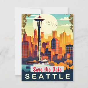 Faire-Part de Mariage Seattle Needle Green